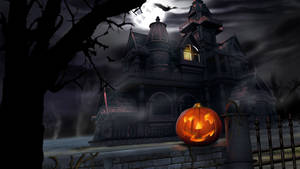 Gresskar utendørs i tegneseriehalloween-bakgrunn