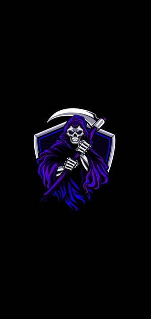 Grim Reaper Spilllogo HD — Galaxy S25 Ultra Bakgrunner