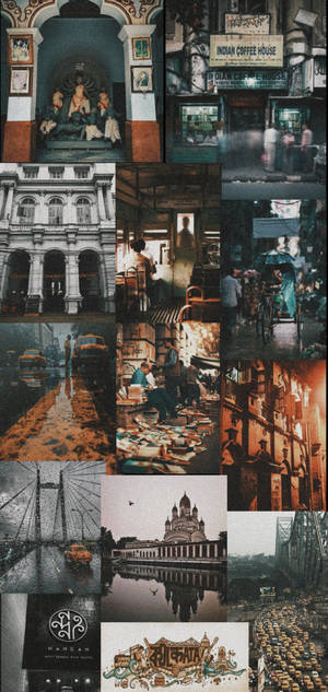 Gritty indisk estetisk collage — iPhone Xs Max Bakgrunner