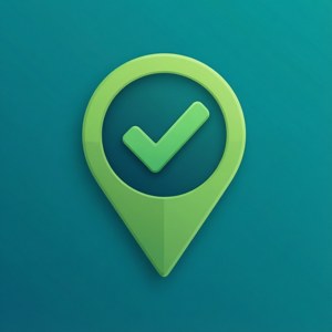 Flat kartnål med hakekors for vellykket plassering, UI-inspirert. — Huawei nova Flip S Bakgrunner