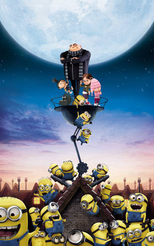Gru Girls And Minions bakgrunn — Galaxy Tab S10 Ultra Bakgrunner