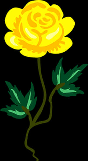 Gul blomsterillustrasjon