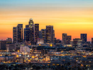 Gul oransje solnedgang over Los Angeles bakgrunnsbilde — Sunset Boulevard Bakgrunner