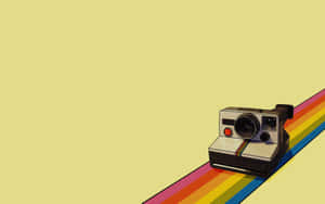Polaroid kamera bilder — Regnbue estetikk Bakgrunner