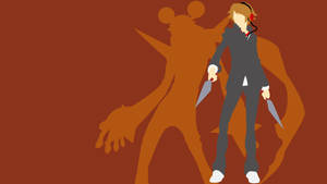 Guy med oransje hår minimalistisk anime