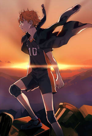 Haikyuu 4K Hinata solnedgang — Xiaomi Pad 9 Pro Max Bakgrunner