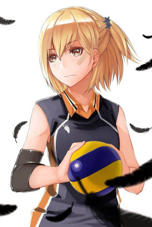 Haikyuu 4K Hitoka Yachi — Xiaomi Pad 8 Bakgrunner