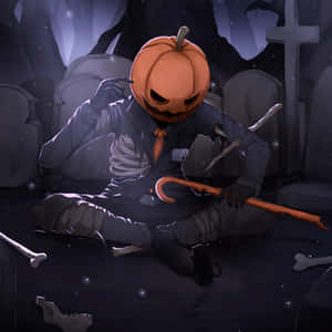 Halloween Gresskar Mann Anime PFP Estetisk — Anime estetisk GIF Bakgrunner