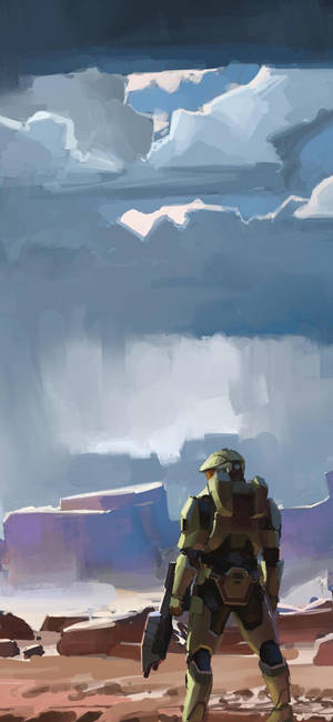 Halo Infinite digital kunst bakgrunnsbilde — iPhone 16 Pro Max Bakgrunner