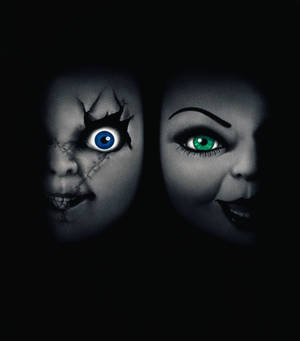 Halvt ansikt Chucky og Tiffany bakgrunnsbilde — Oppo Find N5 Bakgrunner
