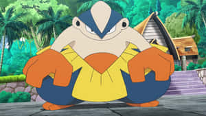 Hariyama på huk — Anime Bakgrunner