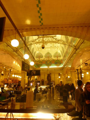 Harrods Folk som Handler — Gul estetikk Bakgrunner