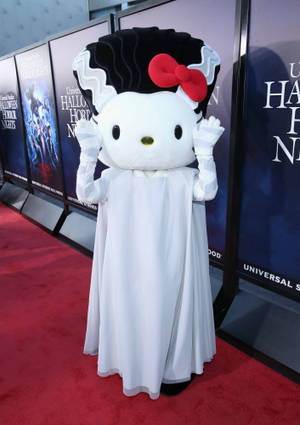 Hello Kitty Halloween-spøkelse bakgrunnsbilde — Hello Kitty Halloween Bakgrunner