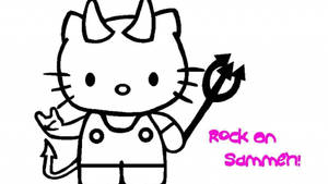 Hello Kitty Halloween ond bakgrunn — Hello Kitty Halloween Bakgrunner