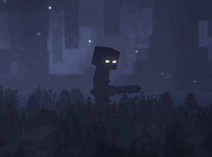 HeroBrines mørkeblå kunstverk — Minecraft Bakgrunner