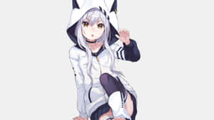 Anime-jente-hettegenser bilder — Søt animejente Bakgrunner