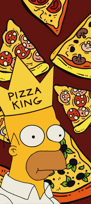 Homer Simpson Pizzakonge bakgrunnsbilde. — Pixel 9 Bakgrunner