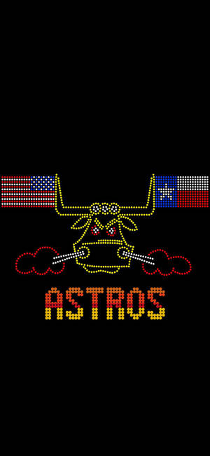 Houston Astros stilisert Texas okse bakgrunnsbilde — iPhone 14 Pro Max Bakgrunner