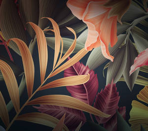 Huawei Aesthetic Leaves bakgrunnsbilde — Huawei Bakgrunner