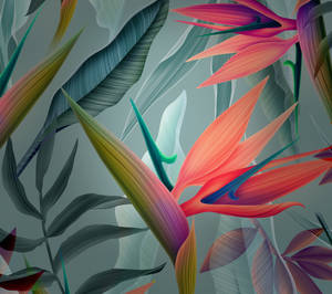 Huawei Leaves Painting bakgrunnsbilde — Huawei Bakgrunner