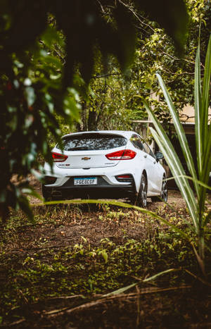 Hvit Chevrolet Aveo bakgrunnsbilde — Galaxy Tab S11 Bakgrunner