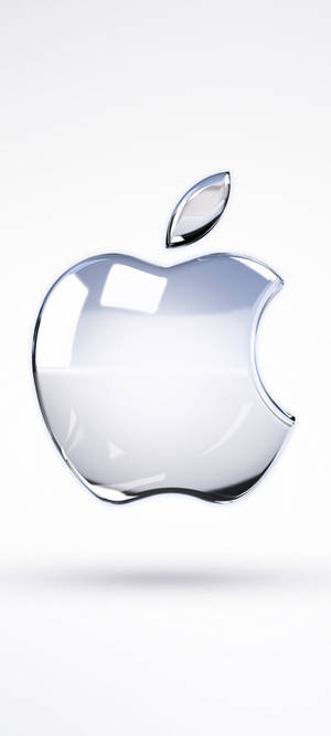 Hvit iPhone Sølv Apple-logo — iPhone 14 Pro Bakgrunner