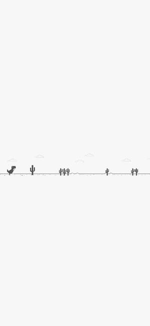 Hvit iPhone No Internet Dinosaur — iPhone 16e Bakgrunner