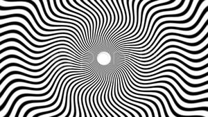 Hvitt og svart trippy — Estetisk svart og hvitt Bakgrunner