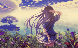 Trist animebakgrunn