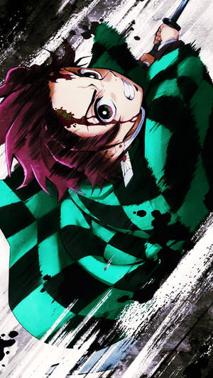 Illustrasjon Demon Slayer Telefon Tanjiro — Demon slayer telefon Bakgrunner