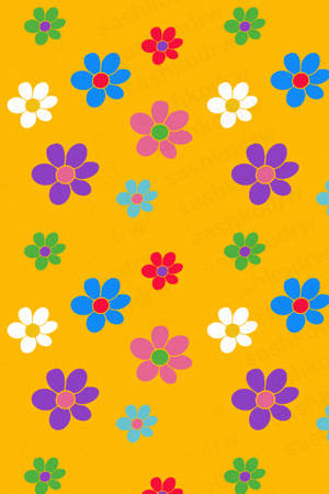 Indie Kid Estetikk Bittesmå Fargerike Blomster