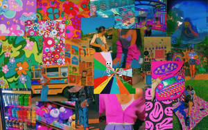 Indie Kid Estetisk Rosa Greier — Indie kid-estetikk Bakgrunner