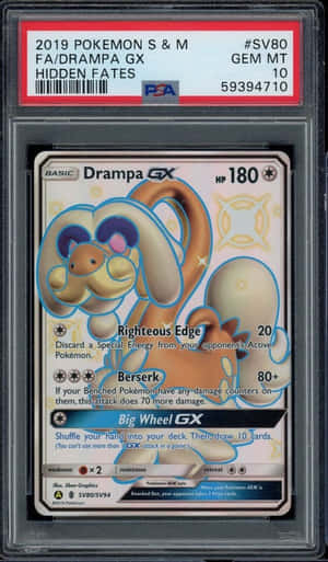 Innkapslet Drampa Pokémon-handelskort — Pokemon-telefon Bakgrunner