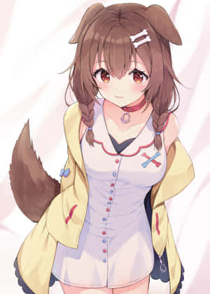 Inugami Korone — Oppo Pad 5 Matteskjerm Bakgrunner