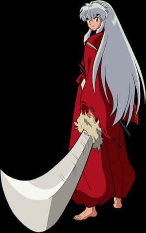 Inuyasha svinger det mektige Tessaiga-sverdet — Galaxy Z Fold 8 Bakgrunner