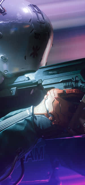 Iphone X Cyberpunk 2077 Bakgrunn — Realme C Bakgrunner
