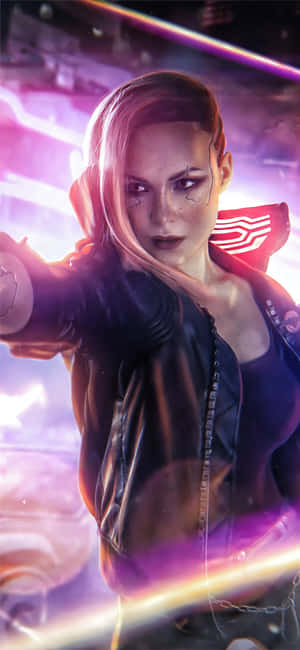 iPhone X Cyberpunk 2077 bakgrunn — Galaxy A18 Bakgrunner