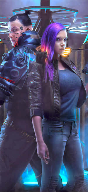 Iphone X Cyberpunk 2077-bakgrunn — Vivo T5 Lite Bakgrunner