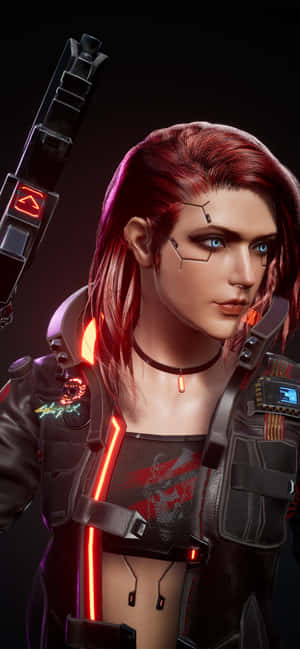Iphone X Cyberpunk 2077-bakgrunn — Realme C85 Bakgrunner