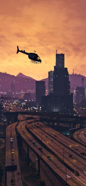 Iphone X Grand Theft Auto V-bakgrunn — iPhone 14 Bakgrunner
