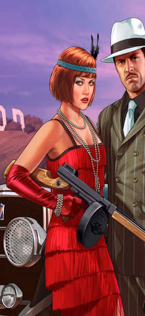 Iphone X Grand Theft Auto V Bakgrunn — Galaxy S25 Bakgrunner