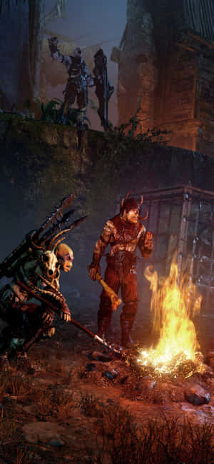 Iphone X Shadow Of Mordor Bakgrunn — iPhone 12 Pro Bakgrunner