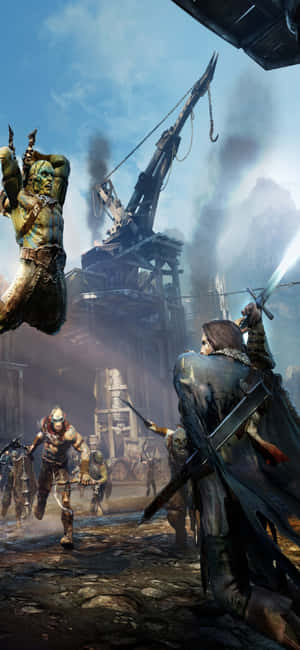 Iphone X Shadow Of Mordor Bakgrunn — iPhone 18 Pro Bakgrunner