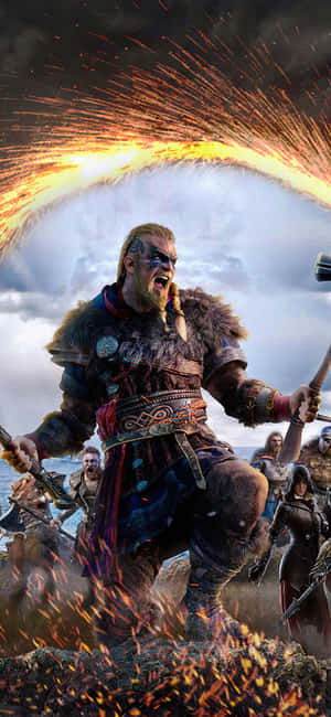 Iphone Xs Assassin's Creed Valhalla bakgrunn — Nubia Z70S Ultra Bakgrunner