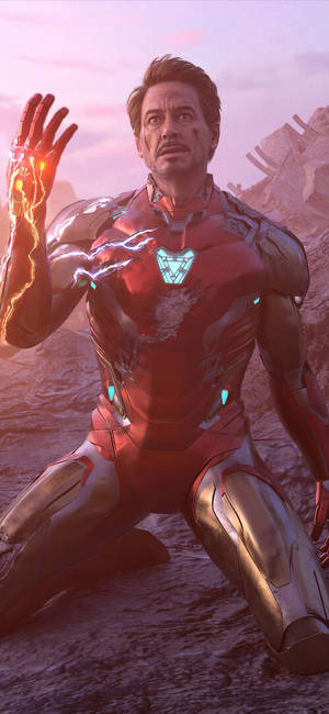 Iron Man Superhelt Offer Endgame — Galaxy A57 Bakgrunner