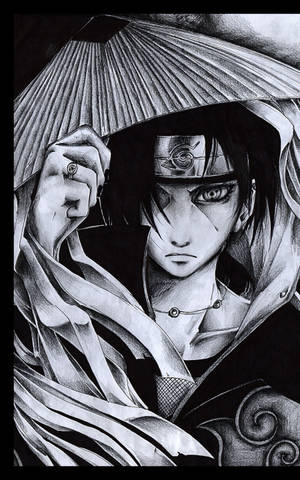 Itachi i svart blekktegning — Lenovo Idea Tab Pro Gen 2 Bakgrunner