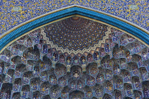 Iwan-inngang Muqarnas fra Isfahan — Kult mønster Bakgrunner