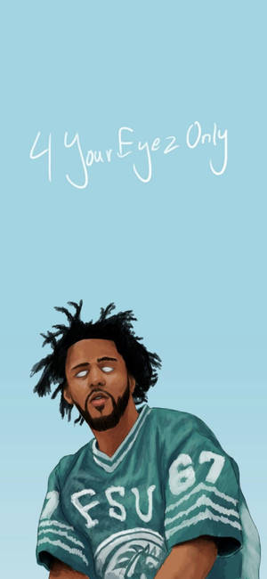 J Cole digital kunst bakgrunnsbilde — iPhone 13 Mini Bakgrunner