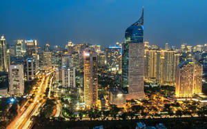 Jakarta Business Center bakgrunn — Skumring Bakgrunner