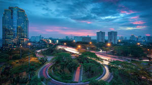 Jakarta bysirkler bakgrunn — 16:9 Bakgrunner